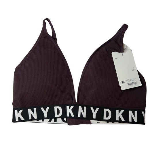 Dkny Other - DKNY Purple Seamless Ribbed Bralette Size Large New